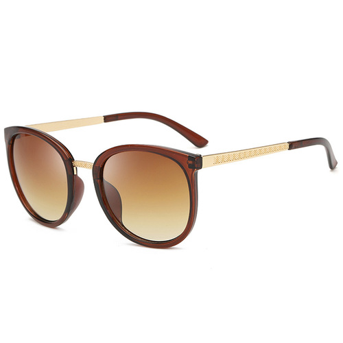 Export small fragrance 3126 frame round metal legs UV protection European and American retro men's and women's same style trend sunglasses 