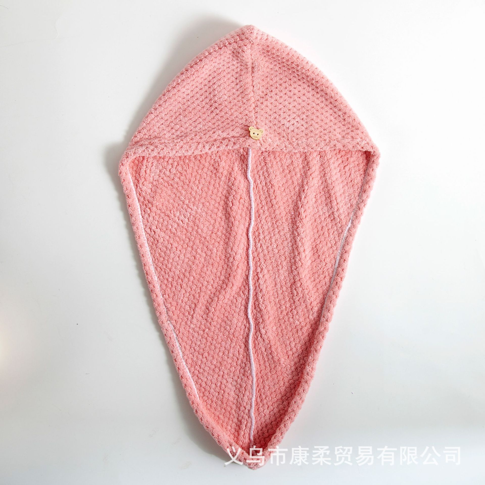 珊瑚绒菠萝格干发帽