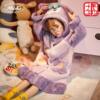 children Coral robe winter thickening keep warm girl Bathrobe Autumn and winter girl Velvet pajamas