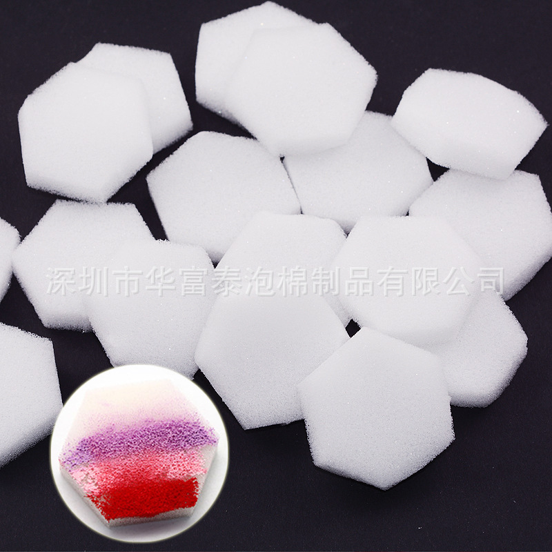 Nail polish remover sponge nail polish bottle for nail cleaning white round filling sponge piece nail gradient sponge