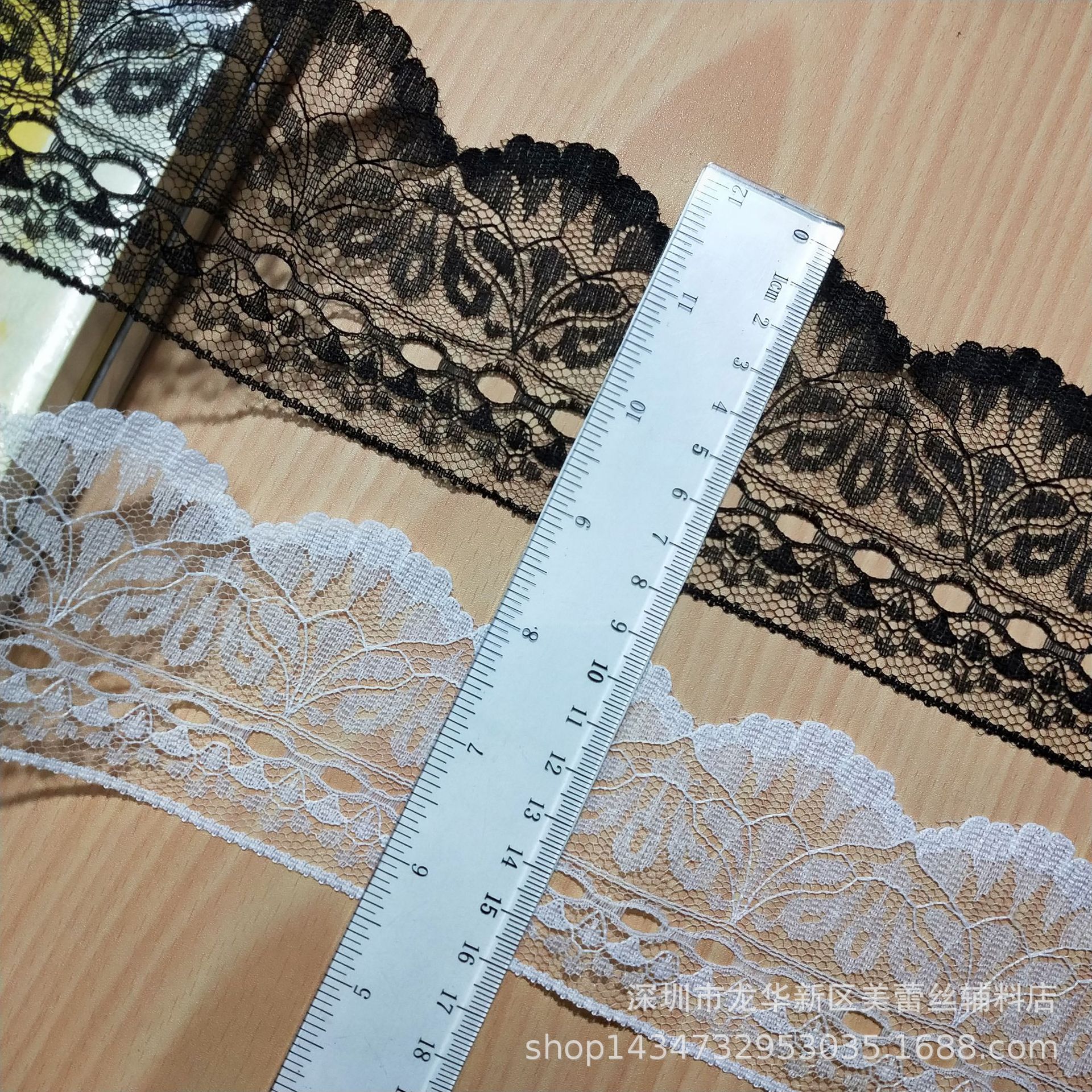 【厂家现货供应】鞋帽箱包服饰蚊帐玩具辅料 无弾蕾丝花边 7CM