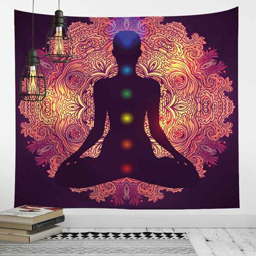 Ins Nordic-style bedroom decoration tapestry digital printing influencer live streaming background cloth hanging fabric