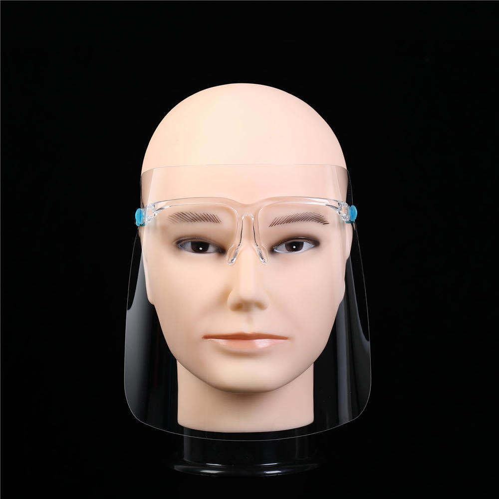 镜框PET防护面罩 防疫防飞溅 双面防雾 头戴式镜架面屏 工厂加工