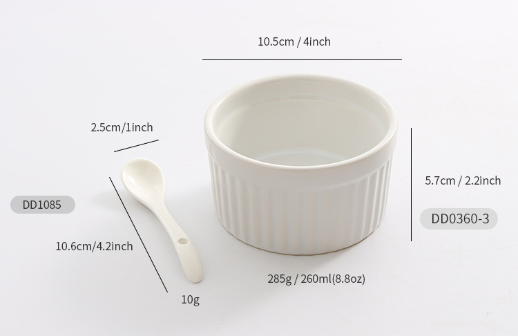 果冻甜品碗套装圆形家用烘焙烤箱碗舒芙蕾耐高温创意陶瓷布丁烤碗