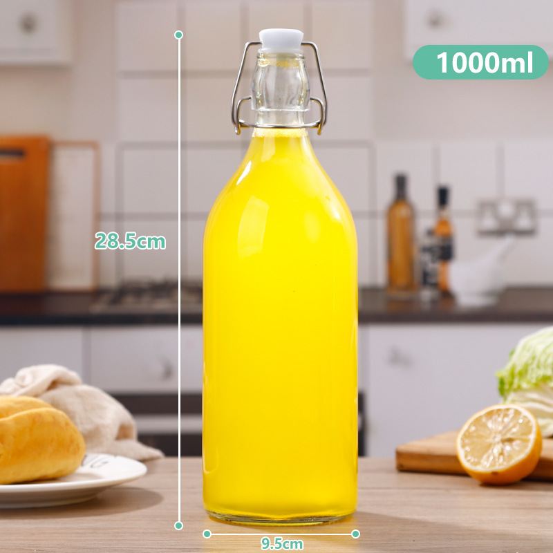 ガラス自家制スナップ白ワインボトル酵素スナップドリンクボトルジュースボトル250ml 500mlキッチンシールオイルボトル|undefined