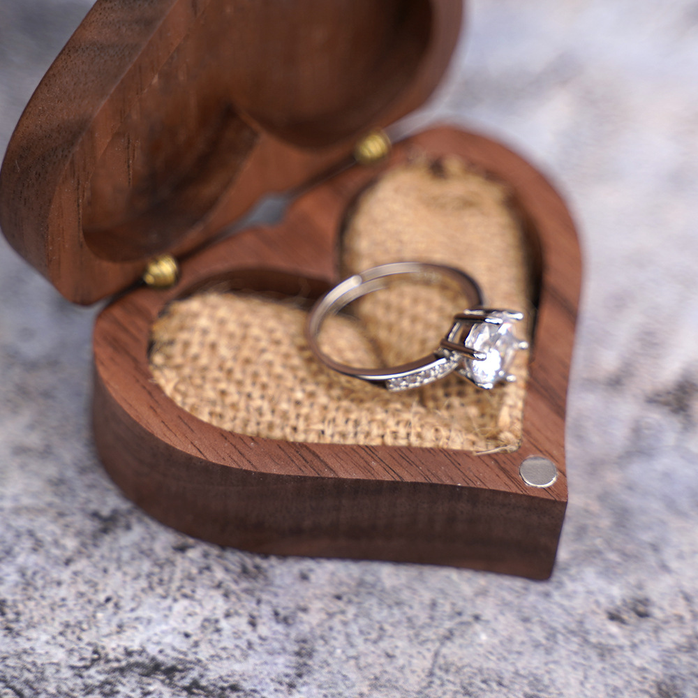 36g Weight Jewelry Boxes Classification 1 Piece Quantity Holiday, Daily Occasion Wood Material Heart Shape, Solid Color Pattern Vintage Style Style 1 Piece Wood Vintage Style Holiday Daily Heart Shape Solid Color Jewelry Boxes 10