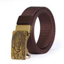 新款现货鹰头尼龙户外腰带速干透气帆布休闲男士皮带支持定制代发