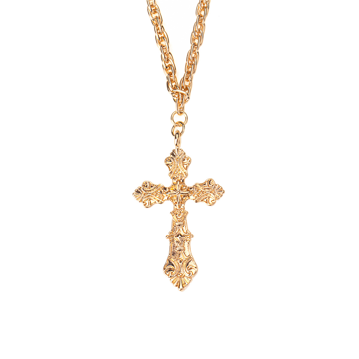 simple cross alloy necklace