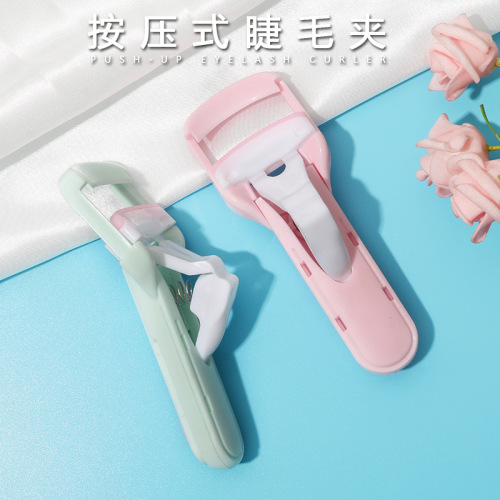 Marianne's new eyelash curler, long-lasting, non-clamping eyelash curler, press-type portable makeup tool with rubber pad
