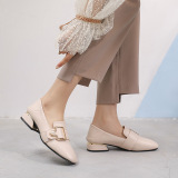 Весенняя обувь для отдыха, универсальные лоферы в английском стиле для кожаной обуви