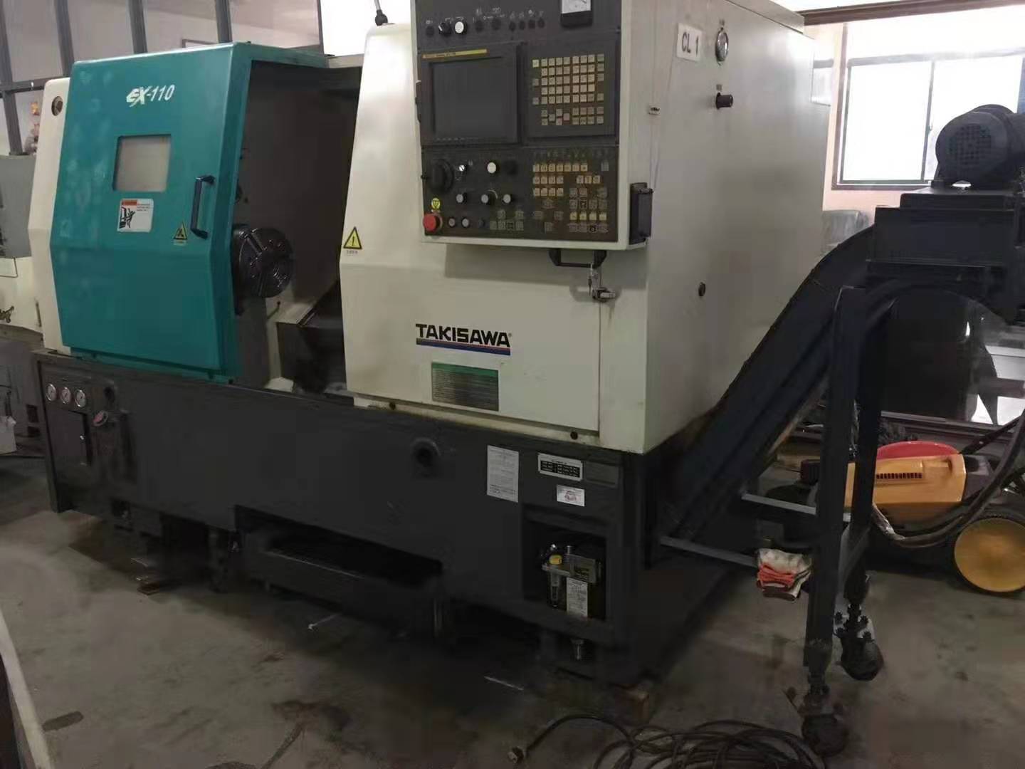 转让二手[台湾泷泽EX-110数控斜身车]二手斜轨车12工位刀架