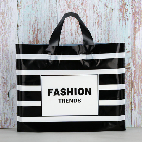 Bolsa de mano, bolsa para ropa, bolsa con logotipo impreso personalizado para ropa, bolsa de regalo, bolsa de cosméticos de plástico engrosado y duradero