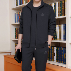 Men's Middle-Aged Exercise Suit Set for Spring and Autumn, Three-Piece Leisure Suit for Dad, Athletic Outfit Set