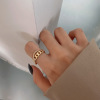 Adjustable ring, fashionable chain, light luxury style, internet celebrity, on index finger