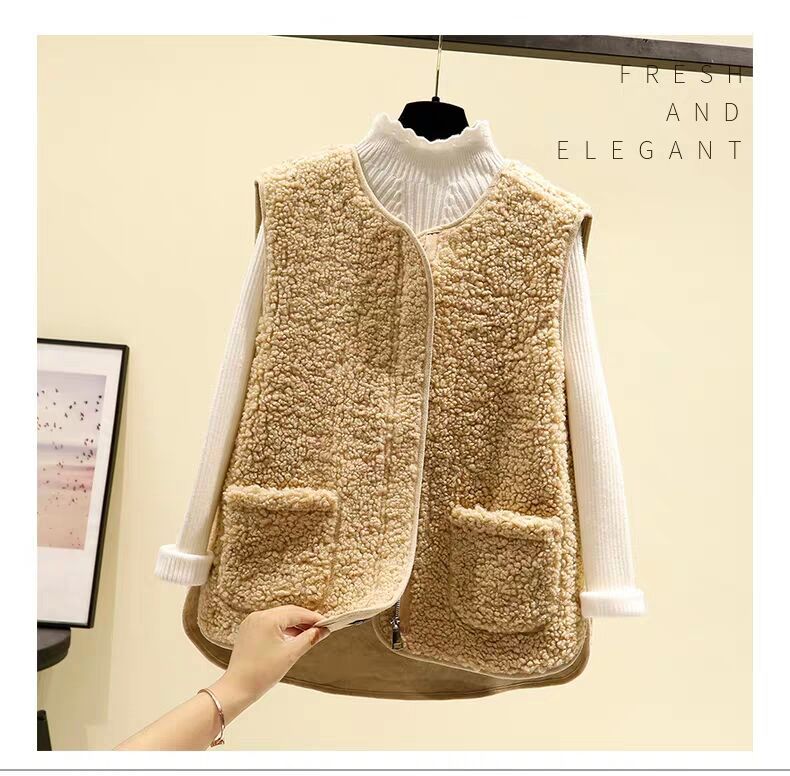 Gilet femme en laine d agneau - Ref 3434602 Image 4