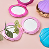 Double-sided polyurethane handheld folding small mirror