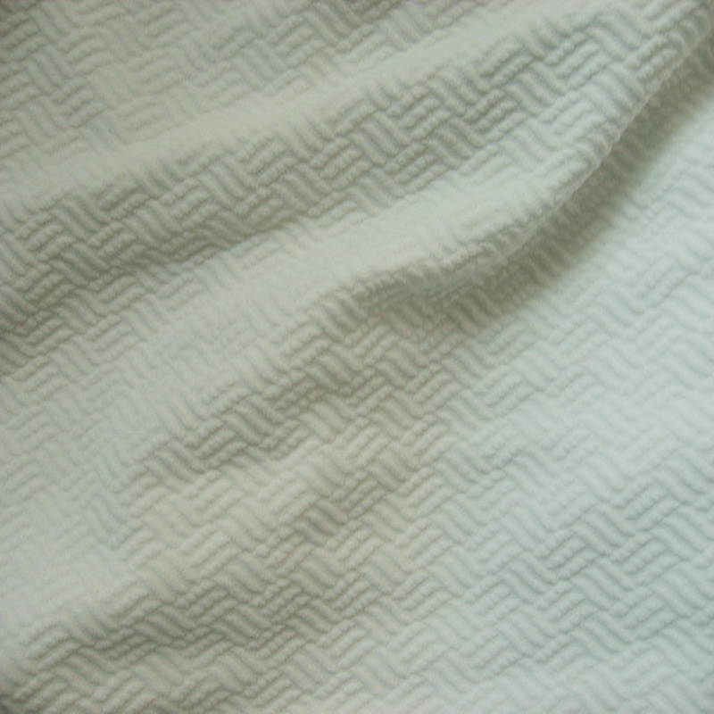 涤纶氨纶弹力浴袍睡衣面料针织提花双面空气层牛肚布起皱起泡泡布