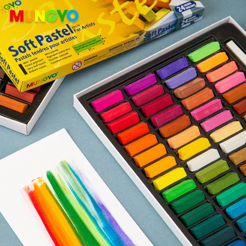 П Painted pigment chalk, 48 colors, 24 colors, for beginners