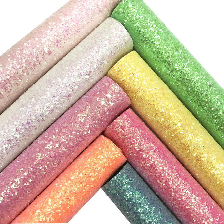 现货荧光炫丽葱粉幻彩立体格利特皮革DIY鞋材饰品发夹女包面料