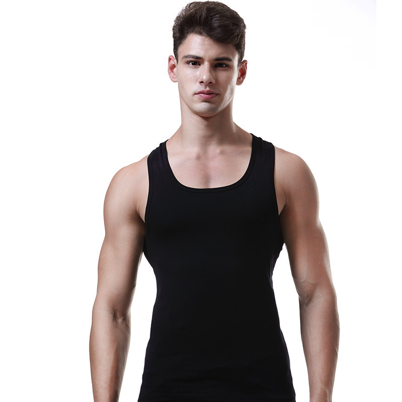 Summer men's vest wholesale leisure sports bottoming shirt men's crew neck I-shaped fitness vest manufacturers wholesale