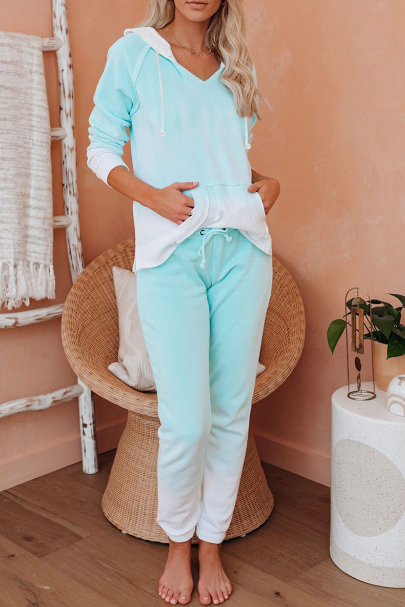 2020 Spring and Summer New European and American Home Casual Wear Two-Piece Set for Women Summer Amazon Long-Sleeved Pants Home Set