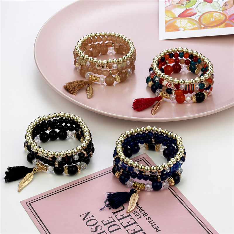 Classical Tassel Wings Glass Artificial Crystal Women's Bracelets display picture 4