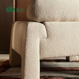 麦古 Ретро минималистичный диван, дизайнерская ткань, вилла, мебель