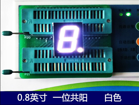 ARK方舟SM710806W白色数码显示数字显示0.8英寸一位共阳led数码管