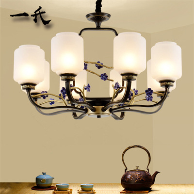 新中式吊灯客厅灯现代简约led卧室餐厅灯别墅复式楼中国风具一氏|ru