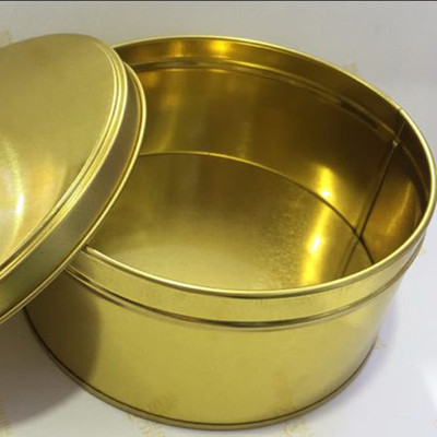 厂家直销定制款金色圆形金属罐 糖果曲奇饼干不锈钢包装铁罐现货|ms