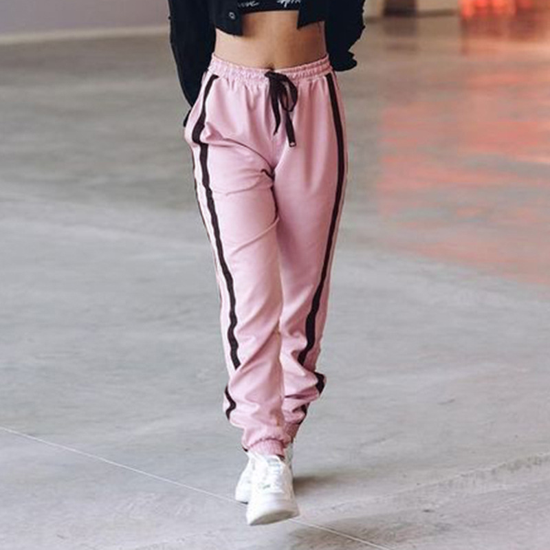 autumn new women's solid color lace-up casual trousers NSKX5952