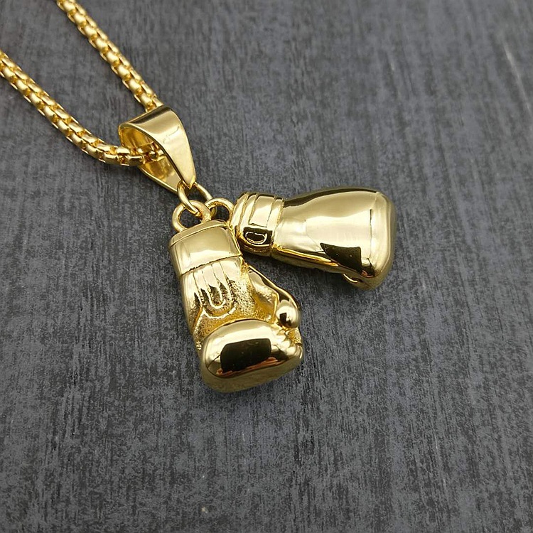 Necklace Classification Hip-hop Boxing Gloves Titanium Steel Necklace 1 Piece