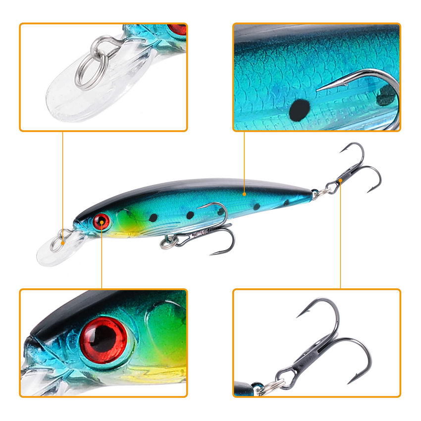 Floating Minnow Lures 110mm 13.5g Shiver Minnow Fishing Lure Hard Plastic Swiming Baits Fishing Tackle