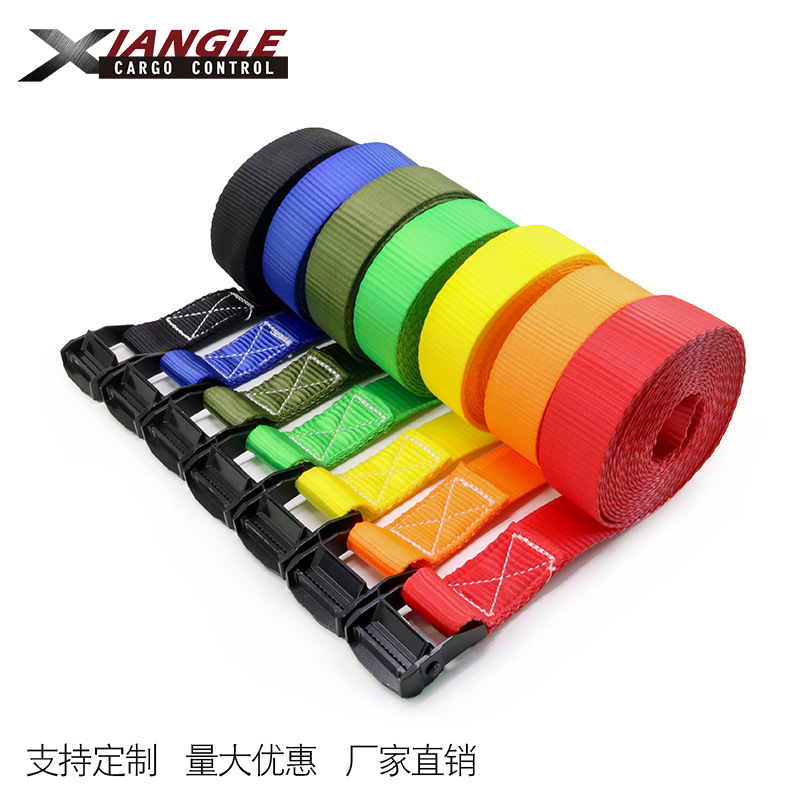 3.8cm1.5寸黑电泳压扣捆绑带子货物紧绳器收紧器货车紧固器固定带
