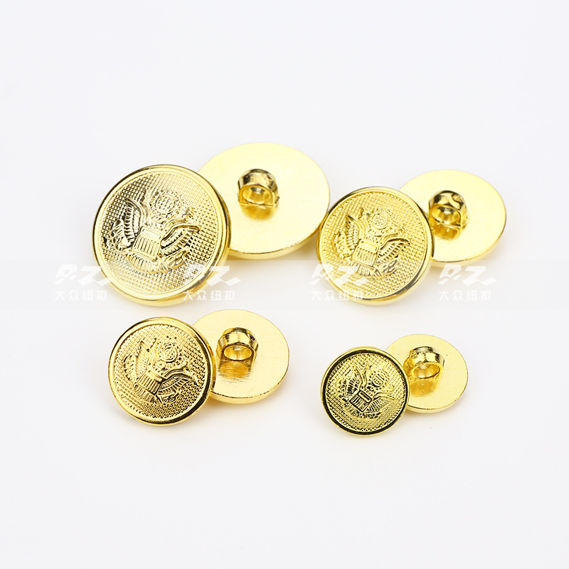 加工定制金色金属鹰钮扣 秋季西装外衣按扣 银金色裁缝铺复古纽扣-阿里巴巴