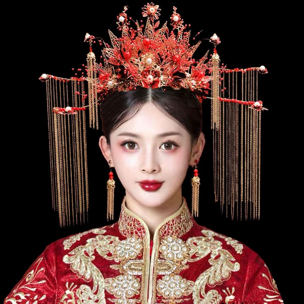 Hair accessory for bride, ear clips