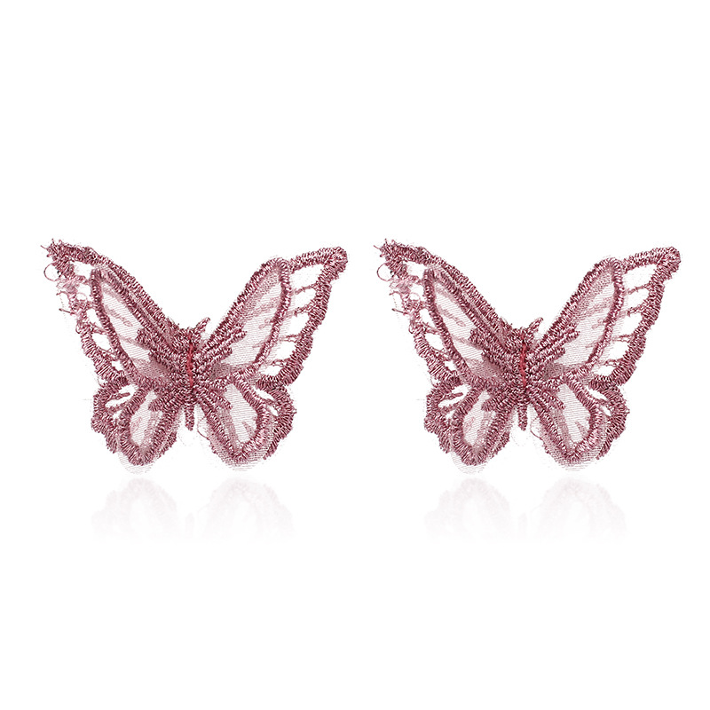 Simple Style Style Korea New Trendy Three-dimensional Chiffon Butterfly Earrings Fashion Earrings Wholesale Nihaojewelry