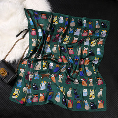 New 2020 Model 90x90 Korean Style Cute and Fashionable Square Scarf, Spring and Autumn Decor, Versatile Silk Scarf