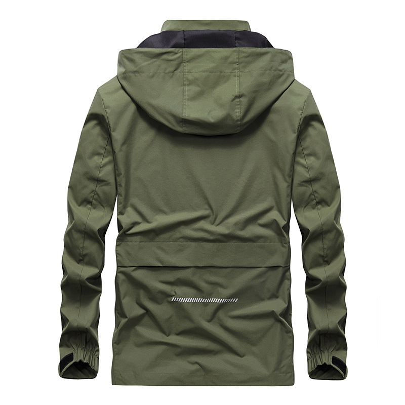 Otoño e Invierno nueva chaqueta de los hombres diario simple estilo coreano de moda casual con capucha más tamaño abrigo de los hombres entrega de una sola pieza