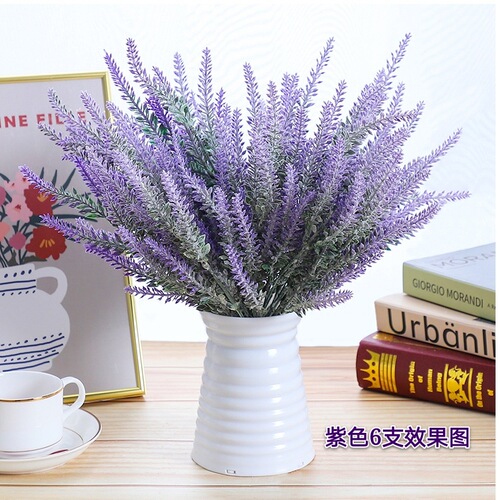 Wheat ear 5-prong velvet lavender artificial home decoration velvet artificial plant artificial flower bouquet artificial flower wholesale