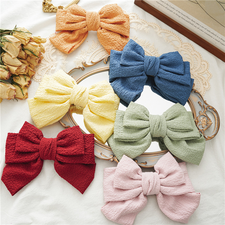 Pastoral Bow Knot Cloth Handmade Hair Clip 1 Piece display picture 6