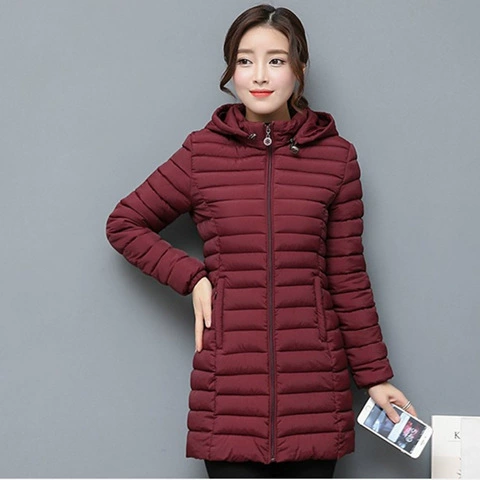 2023 Новая зимняя стеганая одежда, Женская сложенная ткань, приталенное пальто с хлопковой подкладкой в Корейском стиле, легкая пуховая куртка средней длины с хлопковой подкладкой
