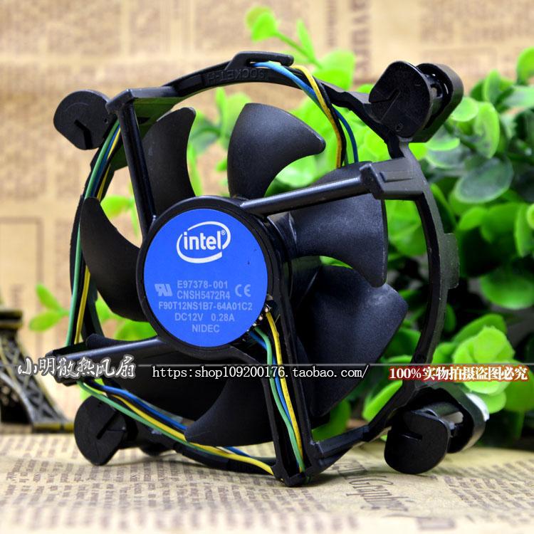 intel F90T12NS1B7-64A01V2 12V 0.28A CNSH5472R4 CPU 散热风扇