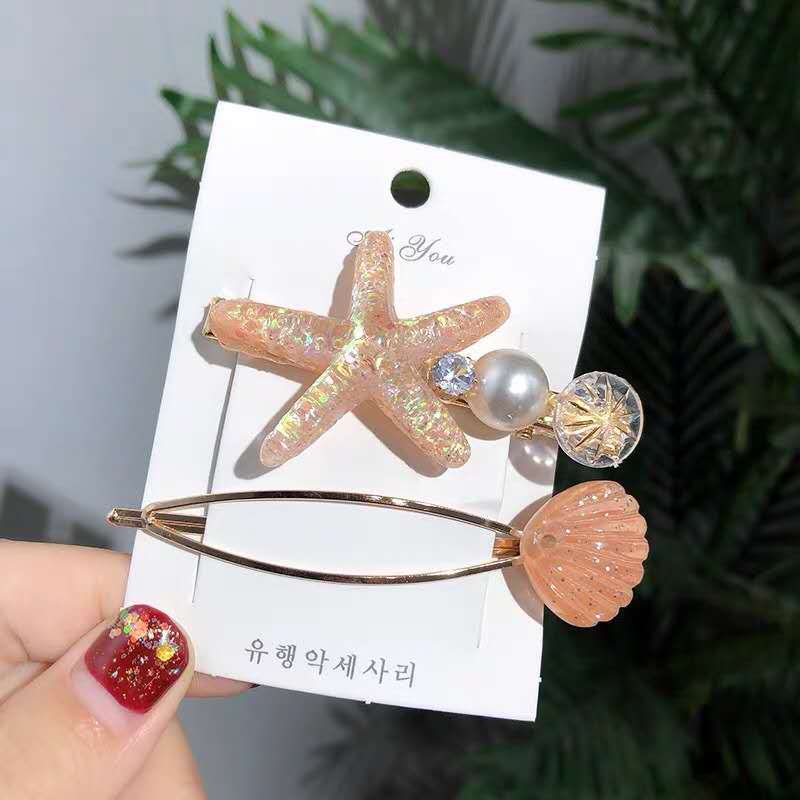 Cute Sweet Women's Mouth Starfish Shell Plastic Hair Clip display picture 13