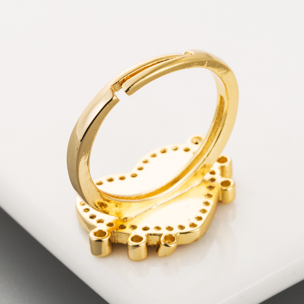 New Creative Gold-plated Ring Color Geometric Opening Hip-hop Ring Wholesale display picture 5