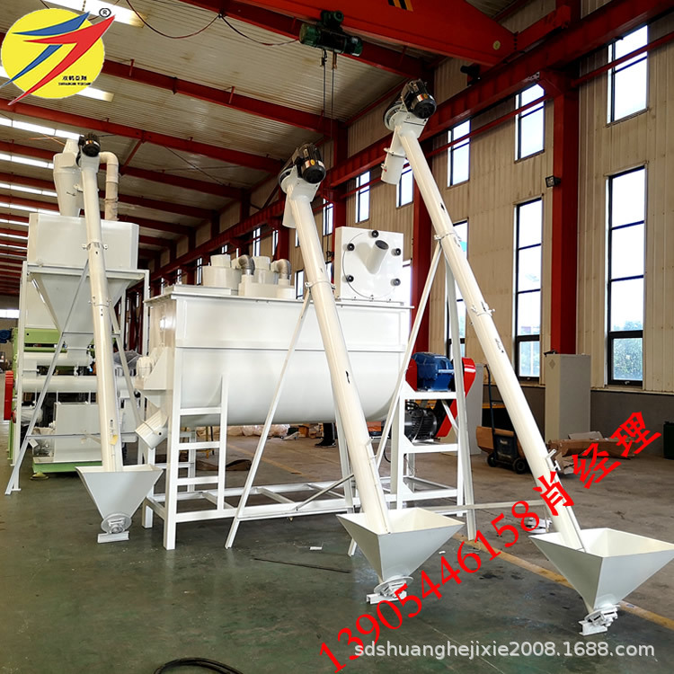 时产2吨鸡饲料粉碎搅拌机械有现货 全自动自吸式猪饲料粉碎搅拌机