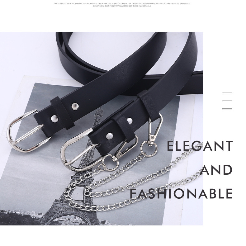 جديد الشرير نمط حزام السيدات أزياء سلسلة الديكور الاتجاه مع الجينز حزام الجملة Nihaojewelry display picture 6
