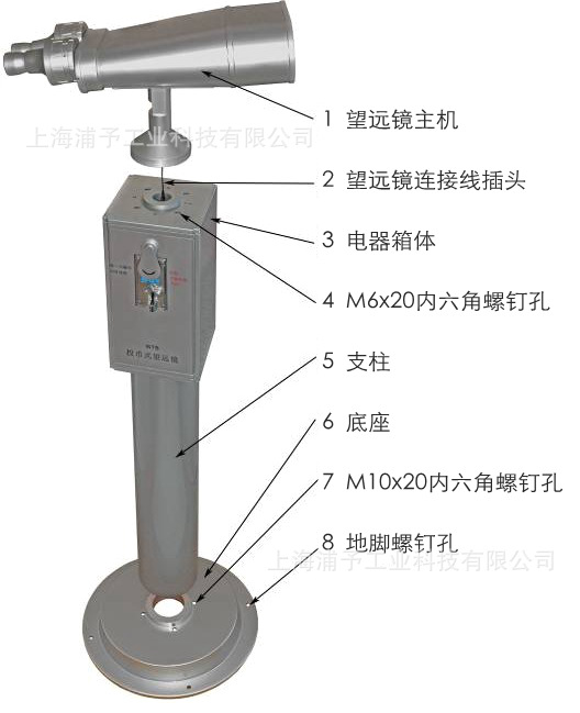 固定式观鸟镜双筒望远镜观景投币式观鸟望远镜