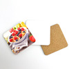 Hot transfer blank consumable cushion round tea cup Cork waterproof coaster supports shape wholesale price