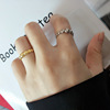 Brand ring, glossy round beads, Korean style